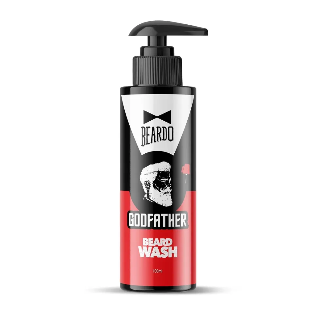 Beardo Godfather Beard Wash for Men 100ml | Beard Cleanser with Avocado & Argan Oil